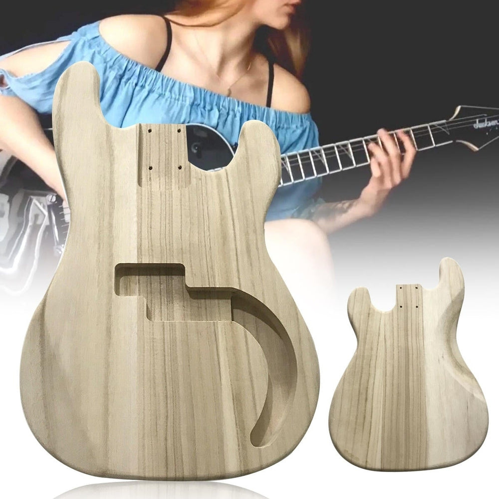 DIY Unfinished Maple Wood Electric Guitar Bass Barrel Body for Guitar Replace Parts Image 2