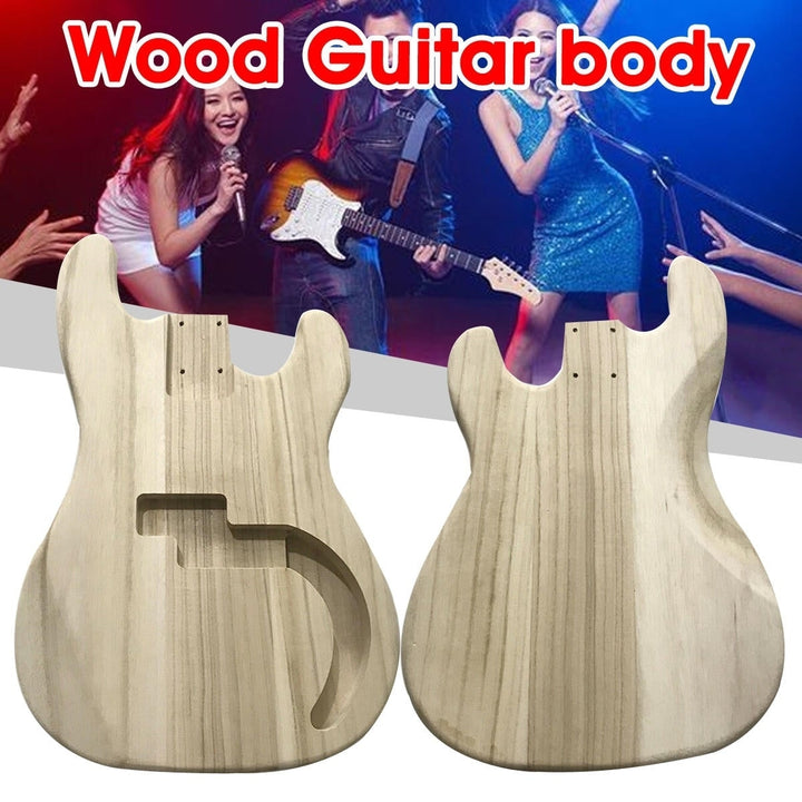 DIY Unfinished Maple Wood Electric Guitar Bass Barrel Body for Guitar Replace Parts Image 3