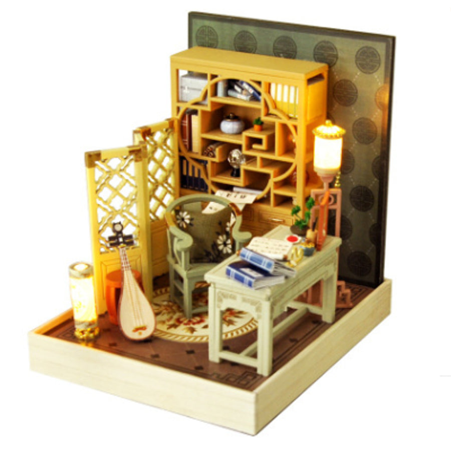 Doll House TW37 Ink Color Collection of Qingdai Creative Antiquity Scene Handmade Small House Image 1
