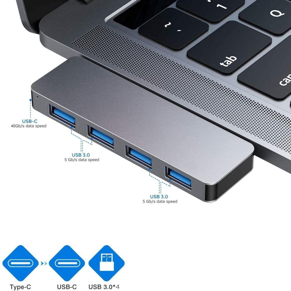 Dual USB-C Docking Station HUB Adapter With USB3.04 PD Power Delivery Charging 4K HD Macbook Converter Image 2