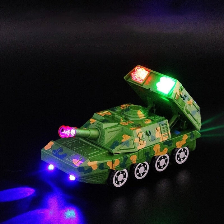 Electric Acousto-optic Universal Wheel Transform Armed Vehicle Model with LED Lights Music Diecast Toy for Kids Gift Image 7