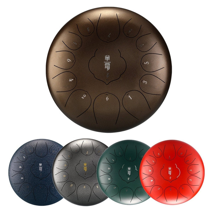 Drum 12 Inch 13 Tone Steel Tongue Drum Hand Pan Drum With Padded Drum Bag And A Pair Of Mallets Huedrum Yoga Meditation Image 1