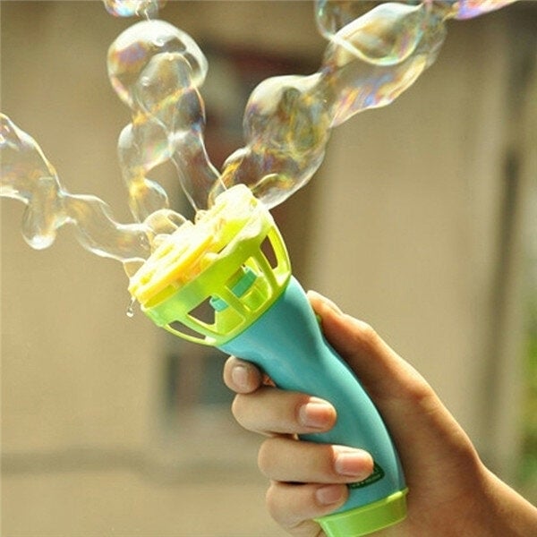 Electric Bubble Machine Fan Blowing Bubble Gun Kids Playing Game Toy Image 4