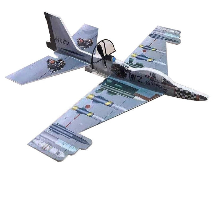 Electric EPP Foam Hand Throwing Aircraft USB Charging Rotary Plane Model Toy Image 2