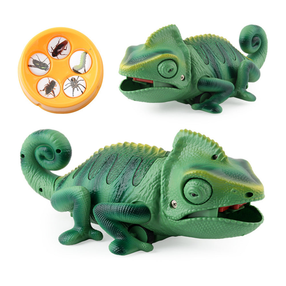 Electric Infrared Remote Control Lights Crawling Chameleon Childrens  Strange Bug-catching Tricky Toys Image 2