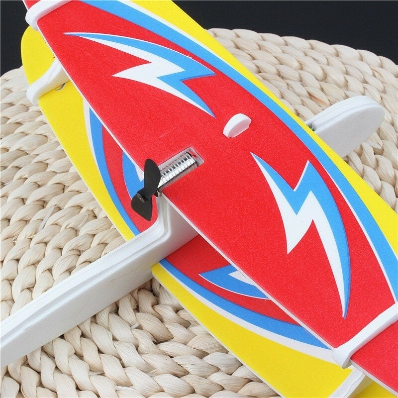 Electric DIY Assembly Foam Hand Throw Airplane Model USB Rechargeable Slewing Outdoor Toy for Kids Gift Image 3