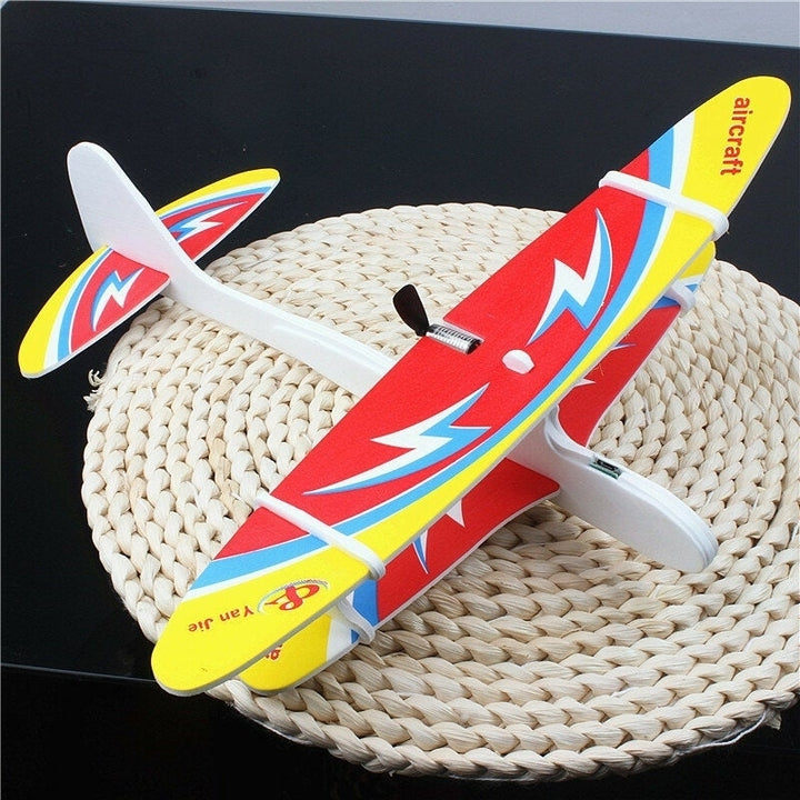 Electric DIY Assembly Foam Hand Throw Airplane Model USB Rechargeable Slewing Outdoor Toy for Kids Gift Image 6