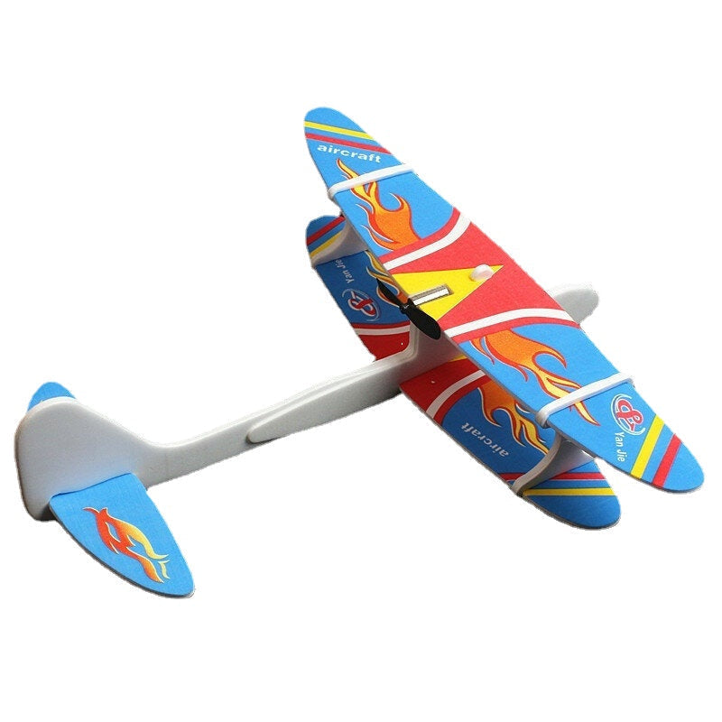 Electric DIY Assembly Foam Hand Throw Airplane Model USB Rechargeable Slewing Outdoor Toy for Kids Gift Image 7