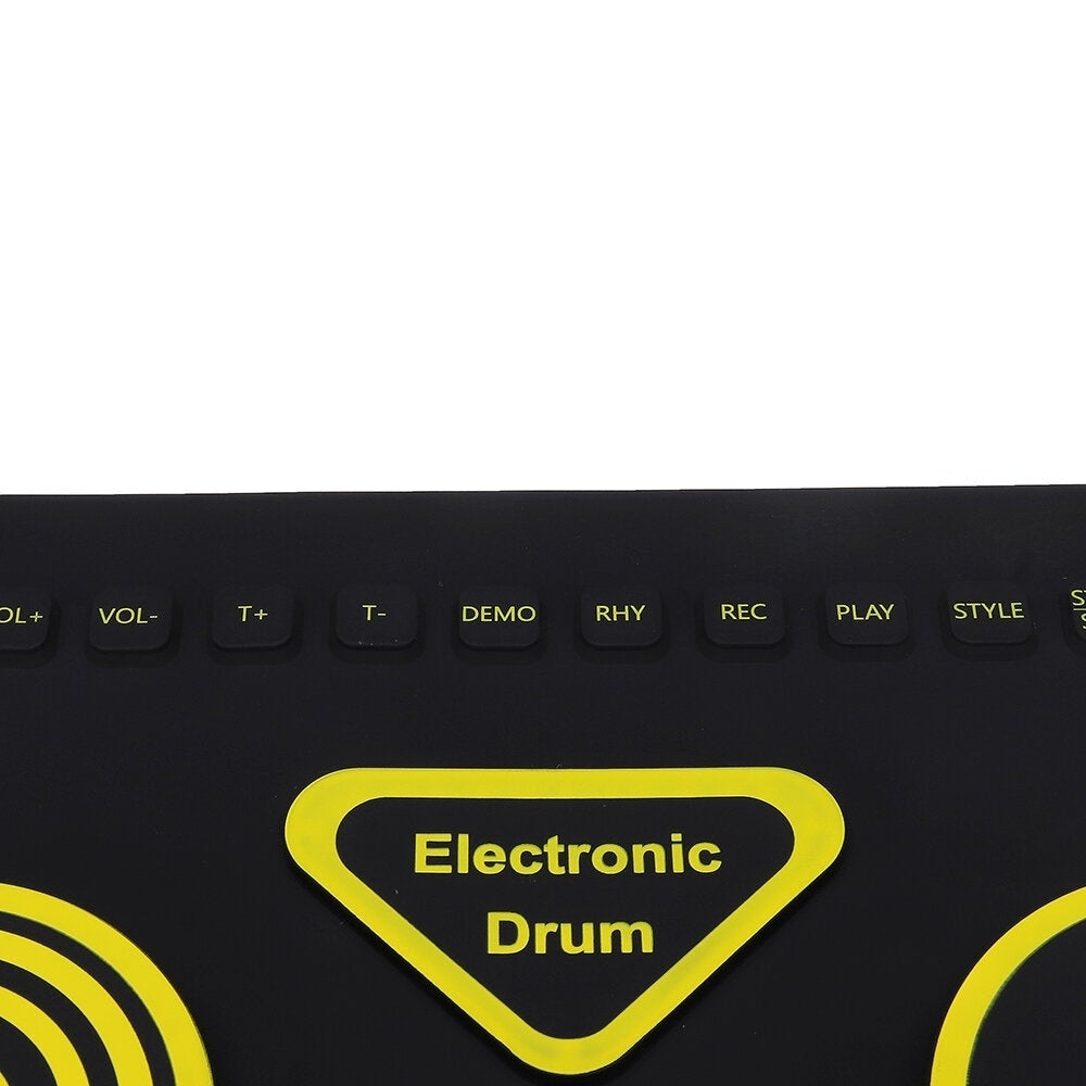 Electronic Roll-Up Drum Set Folded Silicone Thicken Drum With MIDI Yellow Image 4