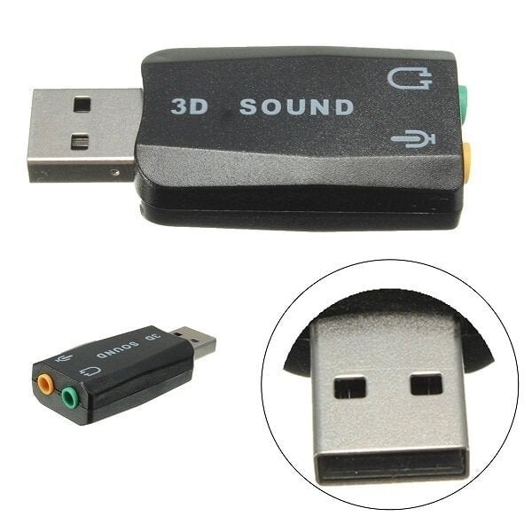 External USB 2.0 for 3D Virtual Audio Sound Card Adapter Converter 5.1CH Image 1