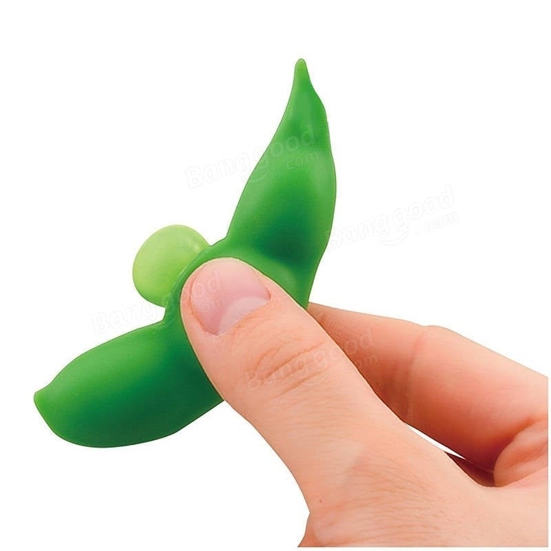 Extrusion Bean Toy Mini Squishy Soft Toys Pendants Anti Stress Ball Squeeze Gadgets Phone Strap Image 3