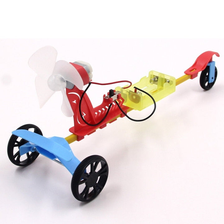 F1 Air Slurry Electric Racing Car Wind Tricycle DIY Toy Series Technology Assembly Model Toy for Kids Learning Gift Image 3