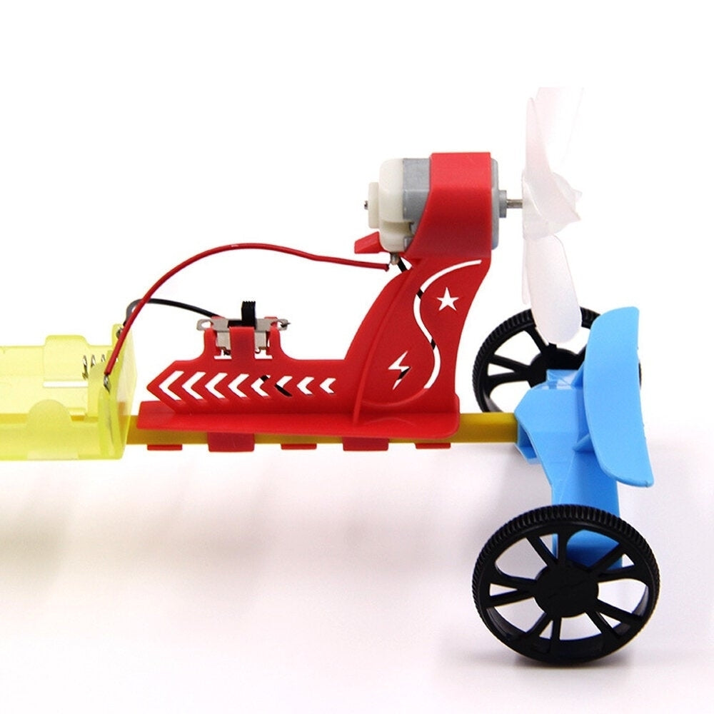 F1 Air Slurry Electric Racing Car Wind Tricycle DIY Toy Series Technology Assembly Model Toy for Kids Learning Gift Image 4