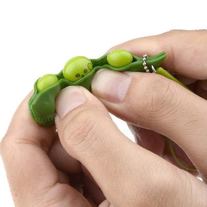 Extrusion Bean Toy Mini Squishy Soft Toys Pendants Anti Stress Ball Squeeze Gadgets Phone Strap Image 4