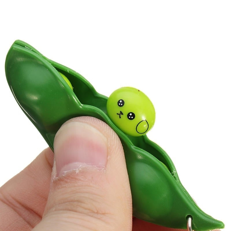 Extrusion Bean Toy Mini Squishy Soft Toys Pendants Anti Stress Ball Squeeze Gadgets Phone Strap Image 9