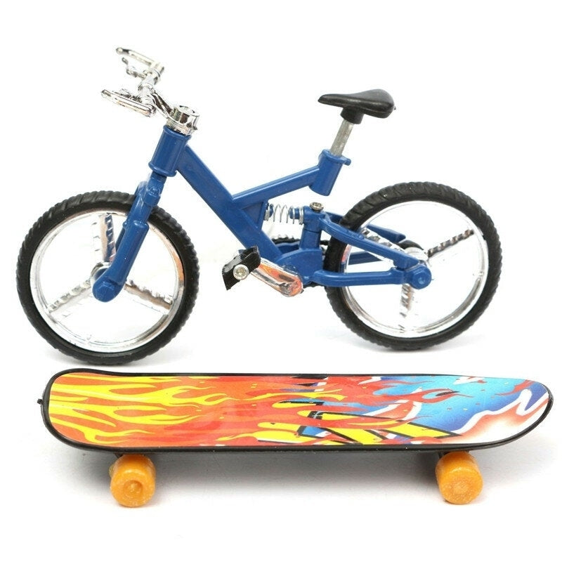 Finger Bike Bicycle and Finger Board Boy Kid Children Wheel Toy Gift Image 1