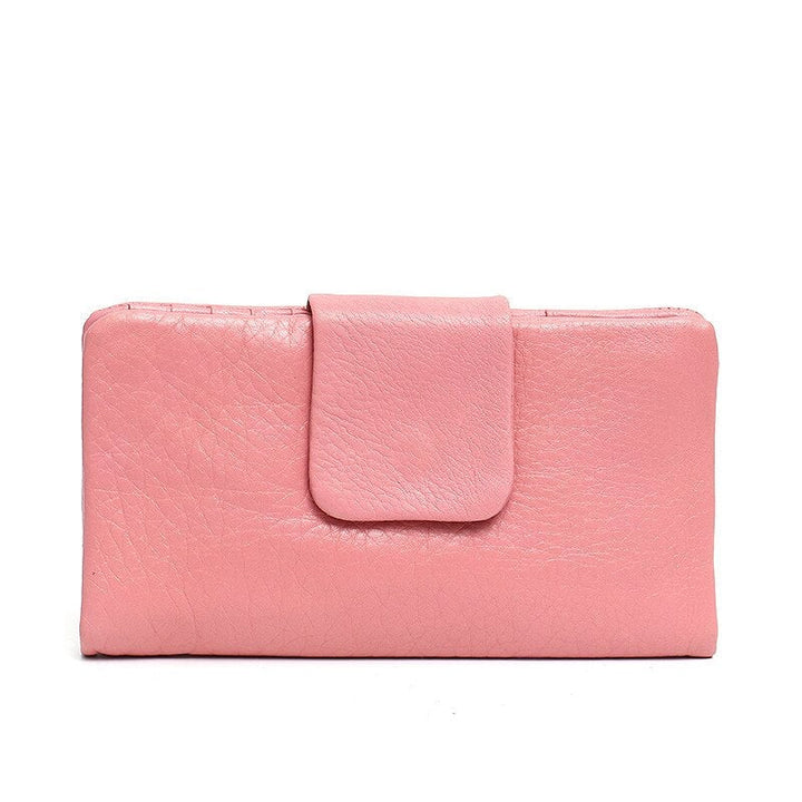 Fashion Real Leather Large Purse For Women Daily Functional Flap Long Wallet Card Coin Purses Female Cowhide Clutch Image 1
