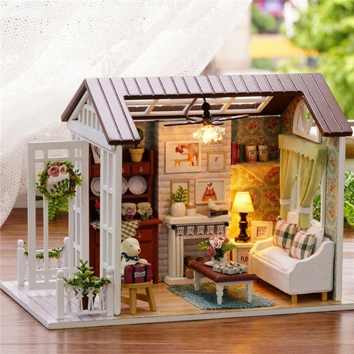 Forest Times Kits Wood Miniature DIY House Handicraft Toy Idea Gift Happy times Image 1