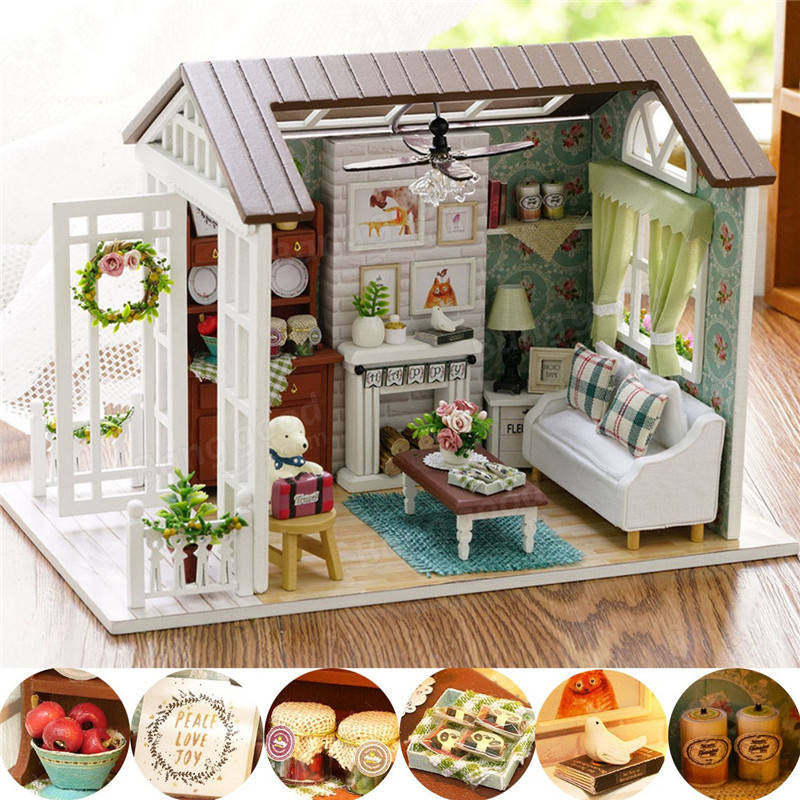 Forest Times Kits Wood Miniature DIY House Handicraft Toy Idea Gift Happy times Image 2