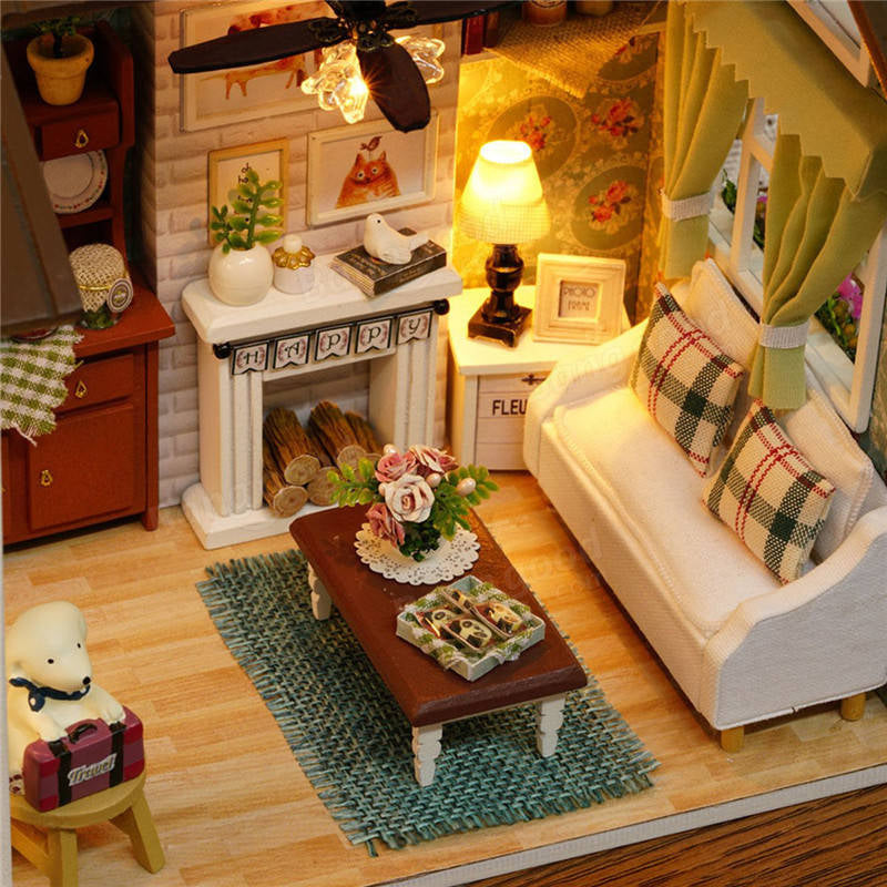 Forest Times Kits Wood Miniature DIY House Handicraft Toy Idea Gift Happy times Image 4