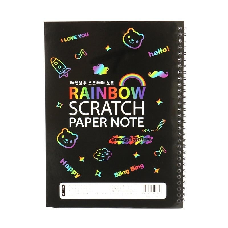 Funny Scratch Children Painting Notebook DIY Drawing Toy Big Blow Painting Children Educational Toys Image 2