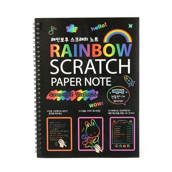Funny Scratch Children Painting Notebook DIY Drawing Toy Big Blow Painting Children Educational Toys Image 4