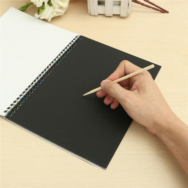 Funny Scratch Children Painting Notebook DIY Drawing Toy Big Blow Painting Children Educational Toys Image 7