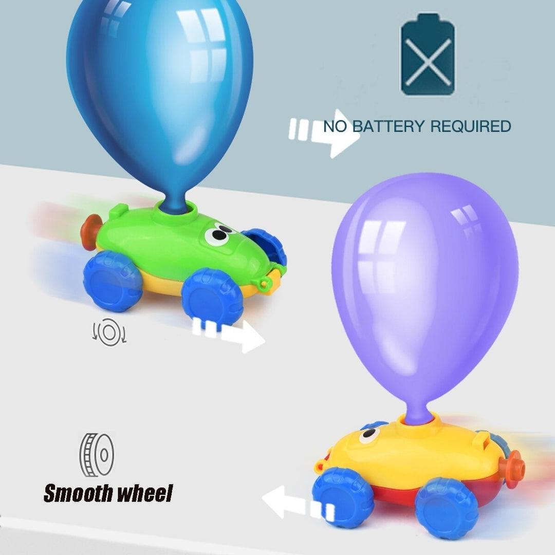 Fun Inertia Balloon Powered Car Toys Aerodynamics + Launcher Rocket Image 6