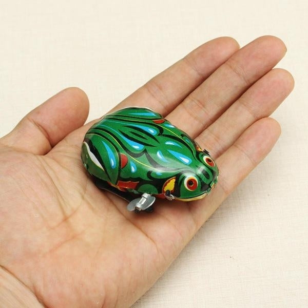 Funny Wind Up Jumping Frog Toy Clockwork Spring Tin Toy With Key Image 4