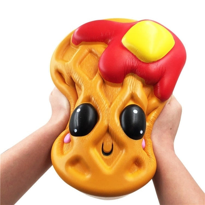 Giant Jumbo Squishy Bread Waffle Cake 24CM Cookies Slow Rising Soft Scented Toy Image 3