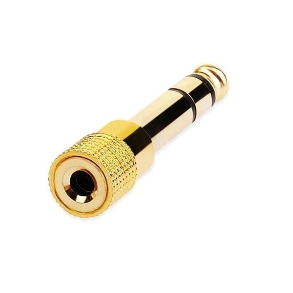 Gold Plated 6.35mm Male to 3.5mm Female Microphone Audio Convertor Image 2