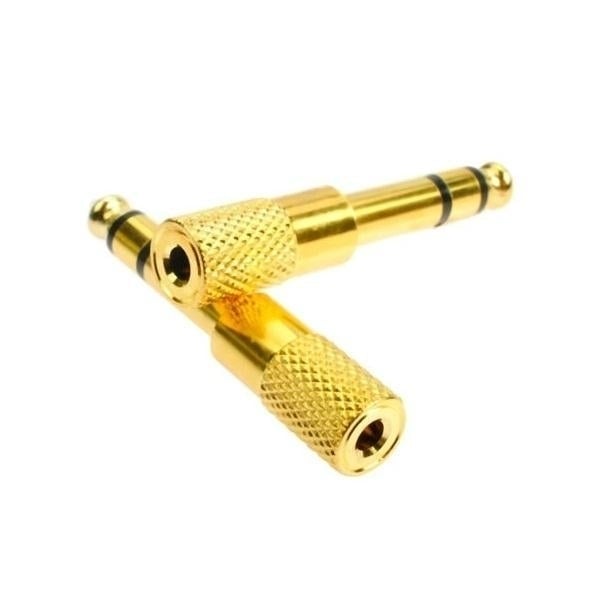 Gold Plated 6.35mm Male to 3.5mm Female Microphone Audio Convertor Image 4