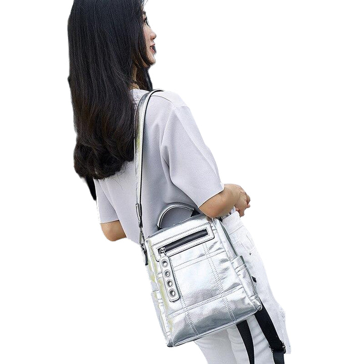 Glitter Backpack Women Shoulder bag Multi-function Backpacks For Teenage Girls Schoolbag Female Rucksack Travel Bag Image 4