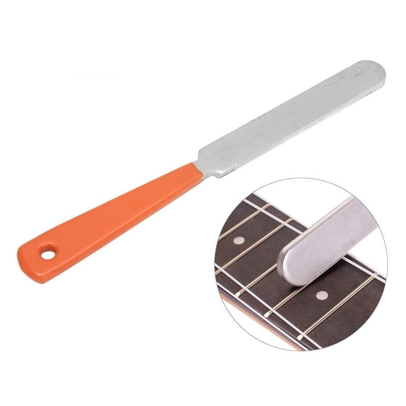 Guitar Fret Crowning Luthier File Stainless Steel Narrow Dual Cutting Edges Tool Image 1