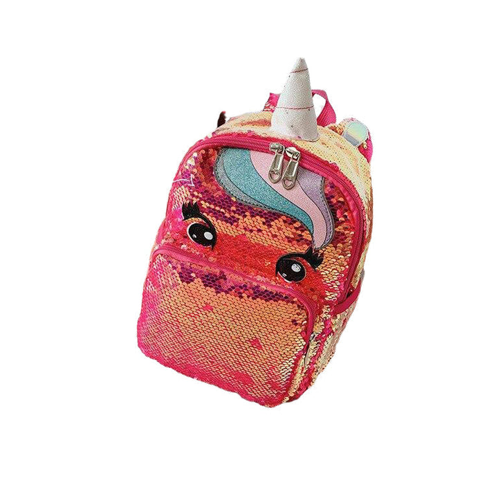 Girls Fashion Sequins Unicorn Backpack Women Large Capacity Bag Girl Book Satchel School for Teenager Student All-Match Image 4
