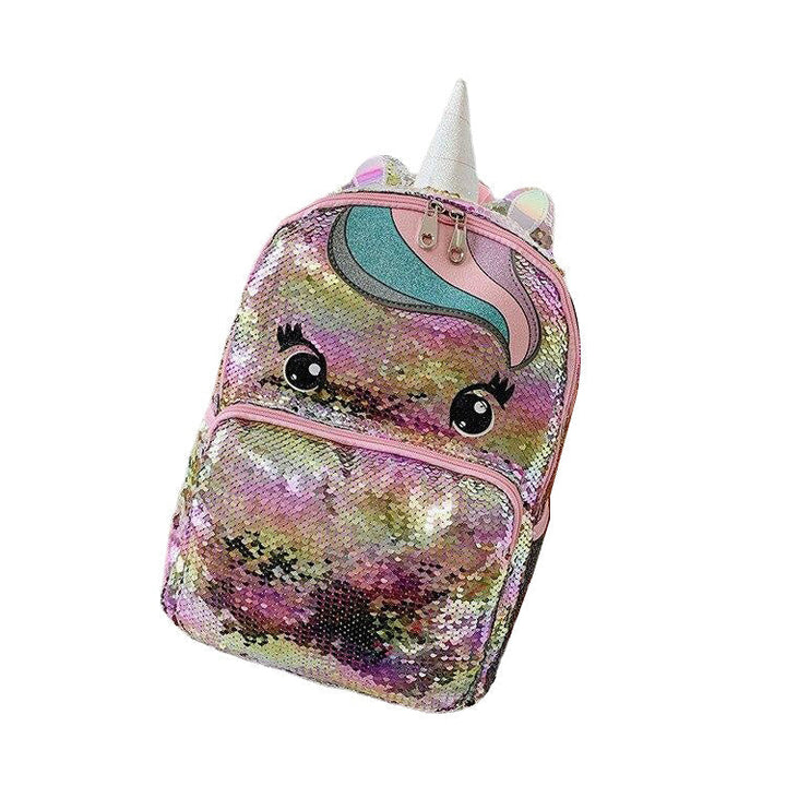 Girls Fashion Sequins Unicorn Backpack Women Large Capacity Bag Girl Book Satchel School for Teenager Student All-Match Image 9