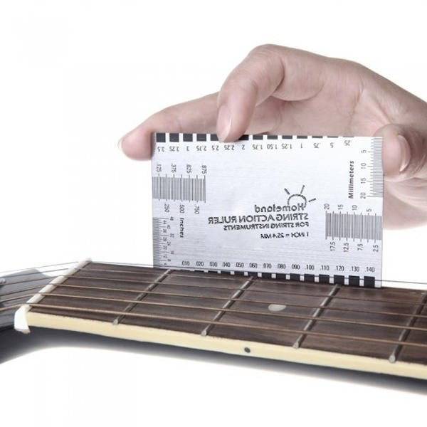 Guitar String Action Gauge Measuring Ruler Bass Luthier Tool Image 2