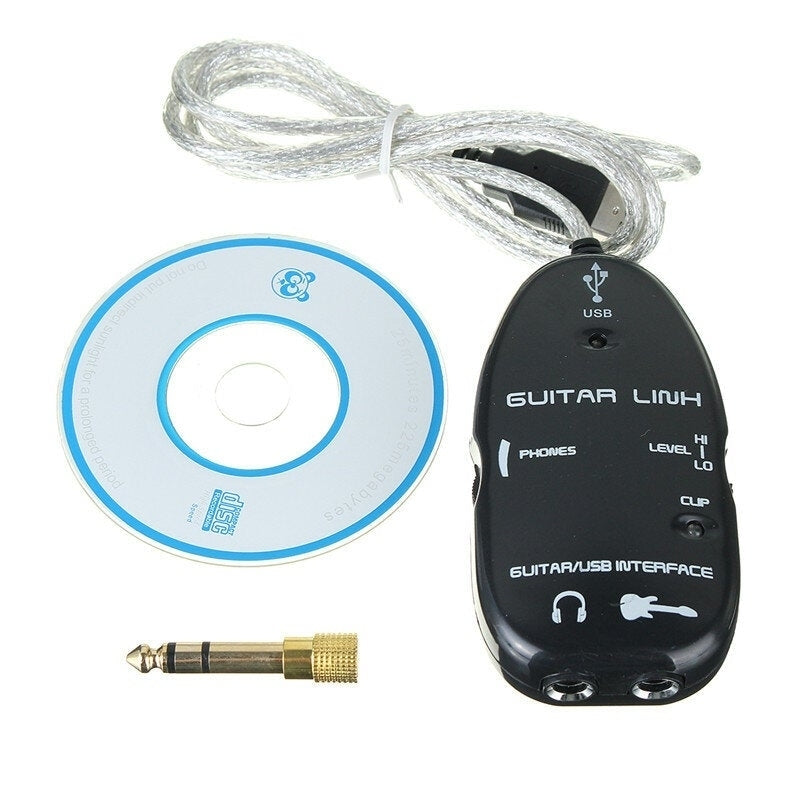 Guitar to USB Interface Link Audio Wire 6.5mm Male Stereo Headphone Adapter Image 2