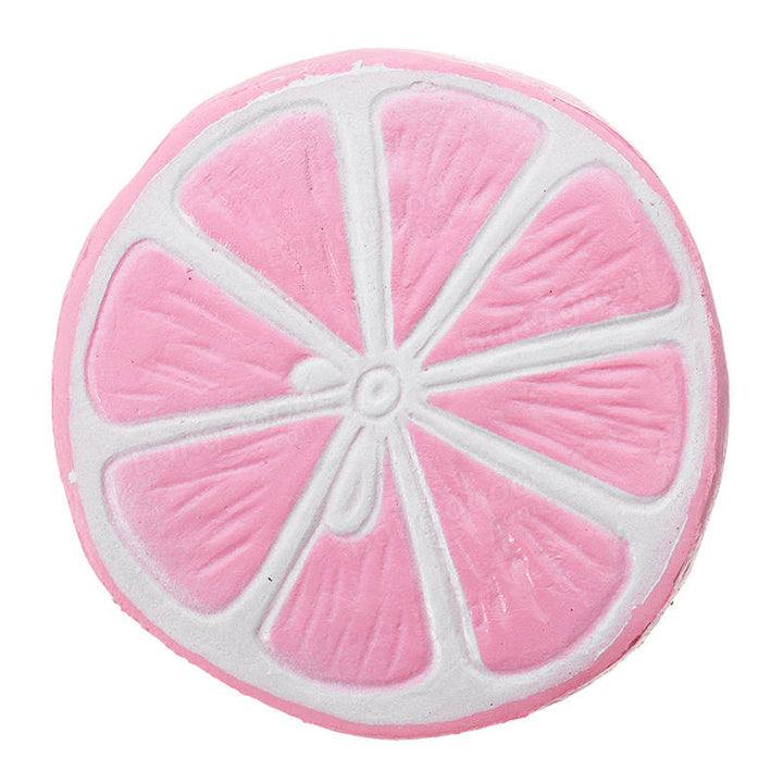 Half Shiny Pink Lemon Squishy 11x9.5cm Slow Rising With Packaging Collection Gift Soft Toy Image 3
