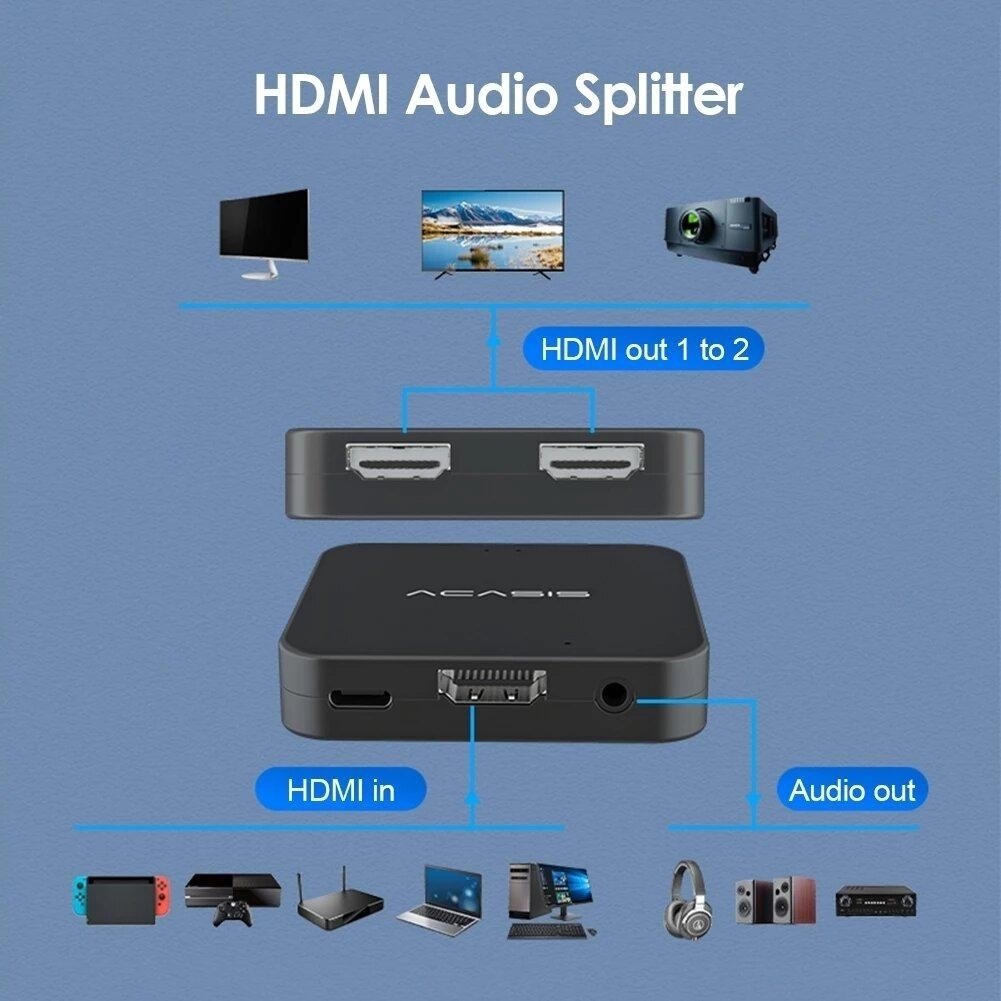 HDMI Audio Splitter Extractor USB-C Power Supply 5.1CH Dolby Digital DTS Converter Adapter for Xbox PS3 for PS4 Image 3