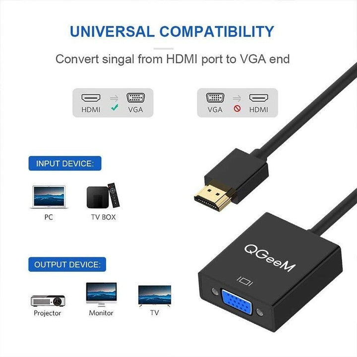 HDMI to VGA Adapter Digital to Analog Video Audio Converter For Xbox 360 PC Laptop TV Box Image 6