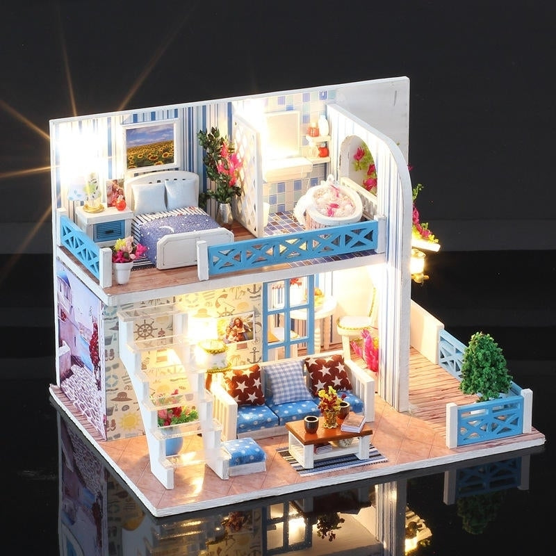 Helen The Other Shore DIY With Furniture Light Music Cover Gift House Toy Image 4
