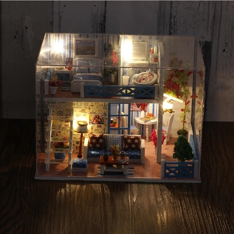 Helen The Other Shore DIY With Furniture Light Music Cover Gift House Toy Image 4