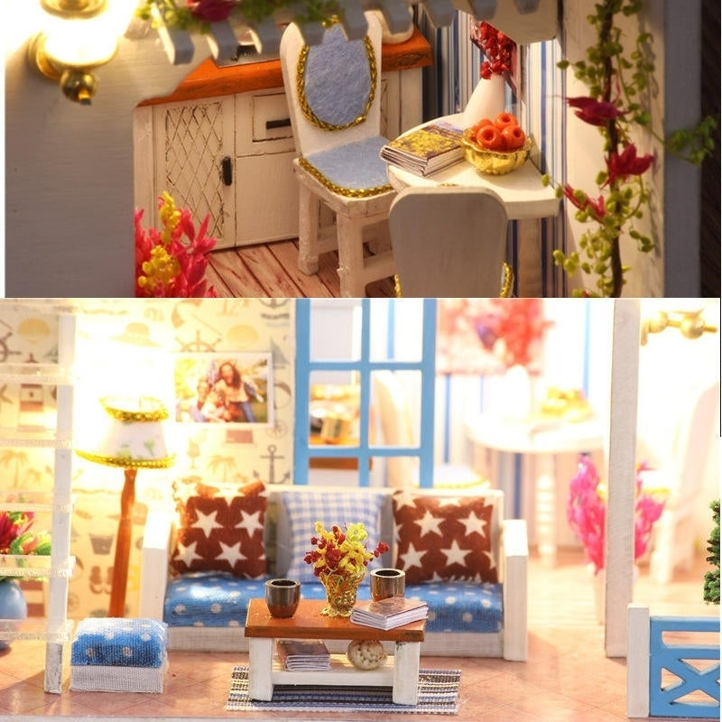 Helen The Other Shore DIY With Furniture Light Music Cover Gift House Toy Image 12