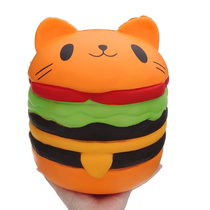 Huge Cat Burger Squishy 8.66 Humongous Jumbo 22CM Soft Slow Rising With Packaging Gift Giant Toy Image 7