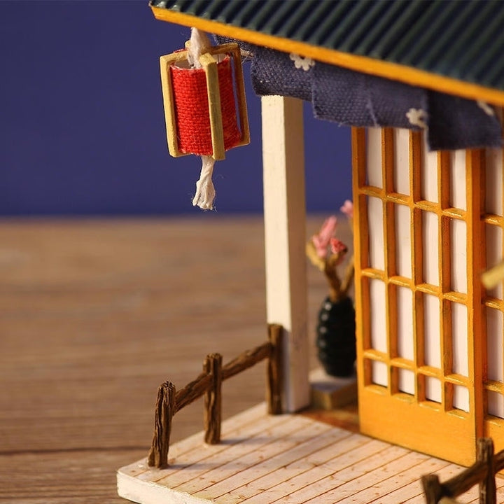 Japanese Plain Room Handmade DIY Cabin Doll House With Dust Cover Music Motor Image 9