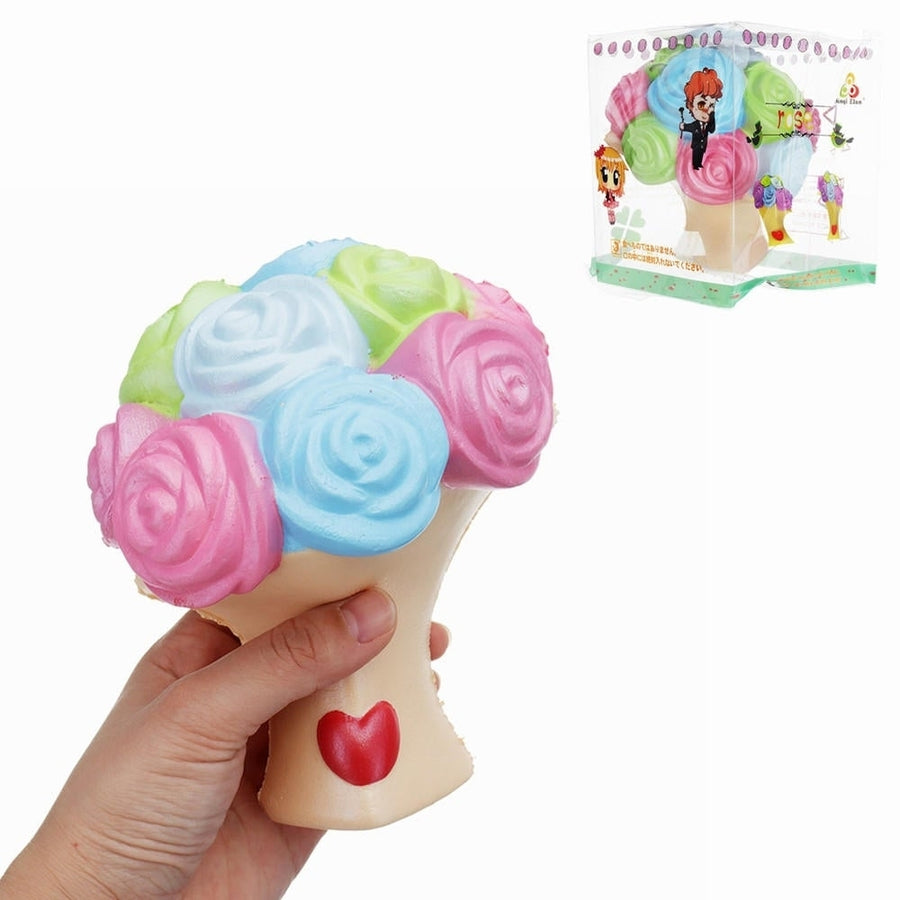 Jumbo Squishy Rose Flower 1512cm Slow Rising Toy  Collection Decor With Packing Box Image 1