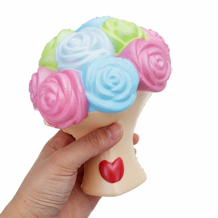 Jumbo Squishy Rose Flower 1512cm Slow Rising Toy  Collection Decor With Packing Box Image 6