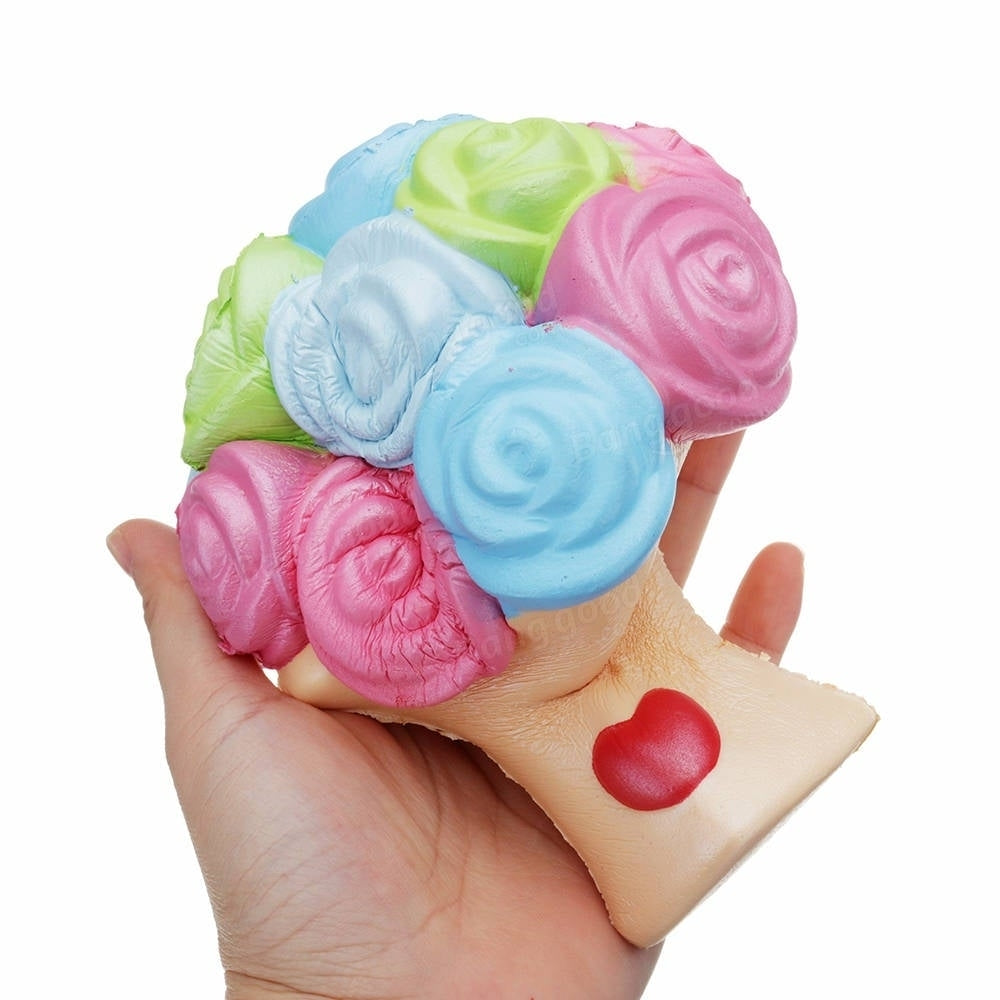 Jumbo Squishy Rose Flower 1512cm Slow Rising Toy  Collection Decor With Packing Box Image 7