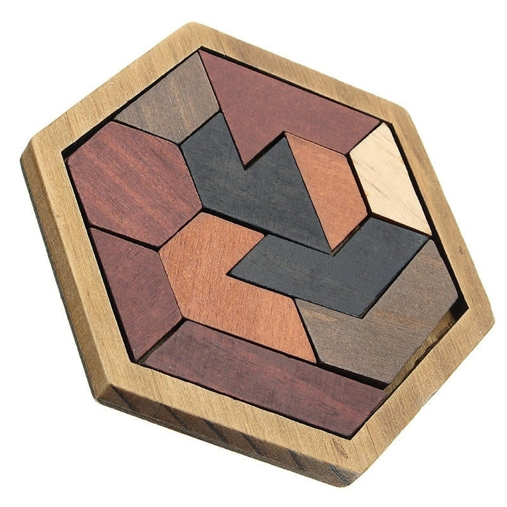 Kids Puzzles Wooden Toys Tangram Jigsaw Board Geometric Shape Children Educational Toy Image 3